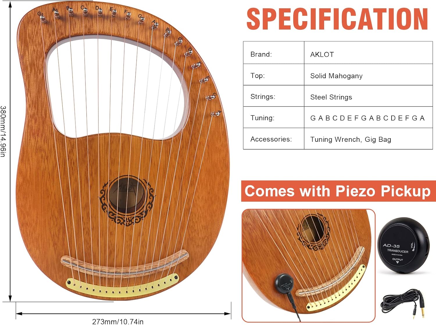 16 Strings Mahogany