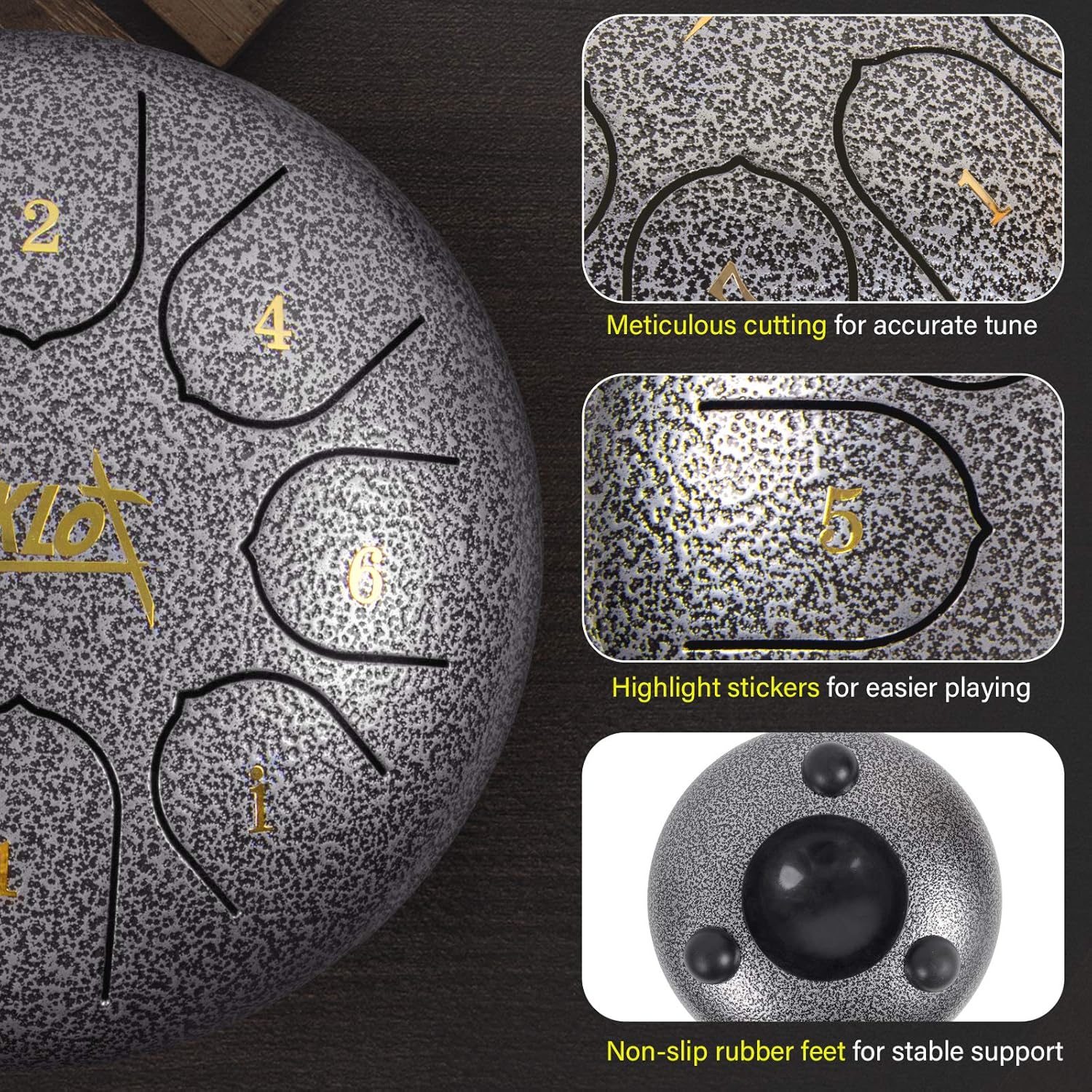 6 Inches Steel Tongue Drum