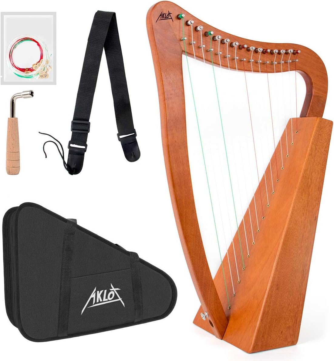 Harp 15 strings Mahogany