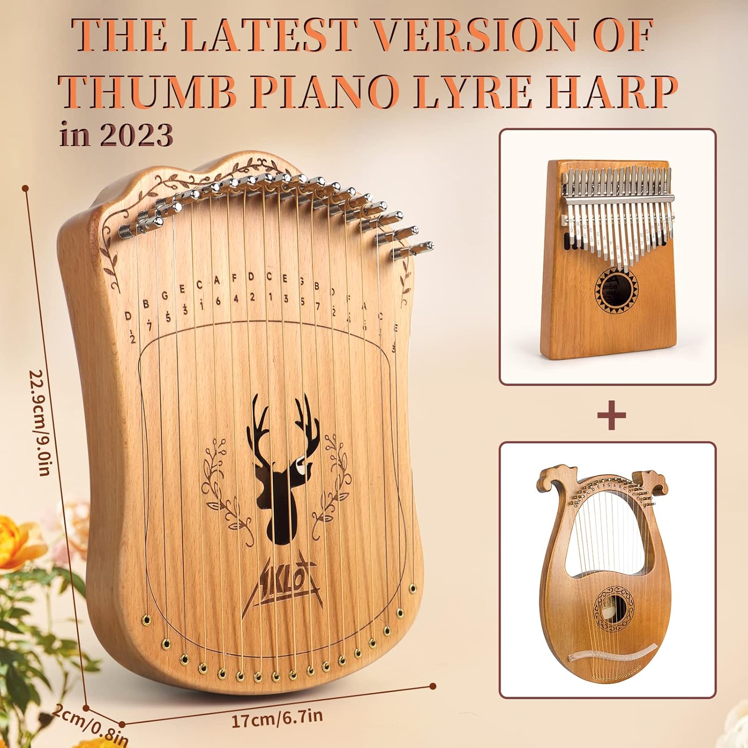 17 Strings Thumb Lyre Harp