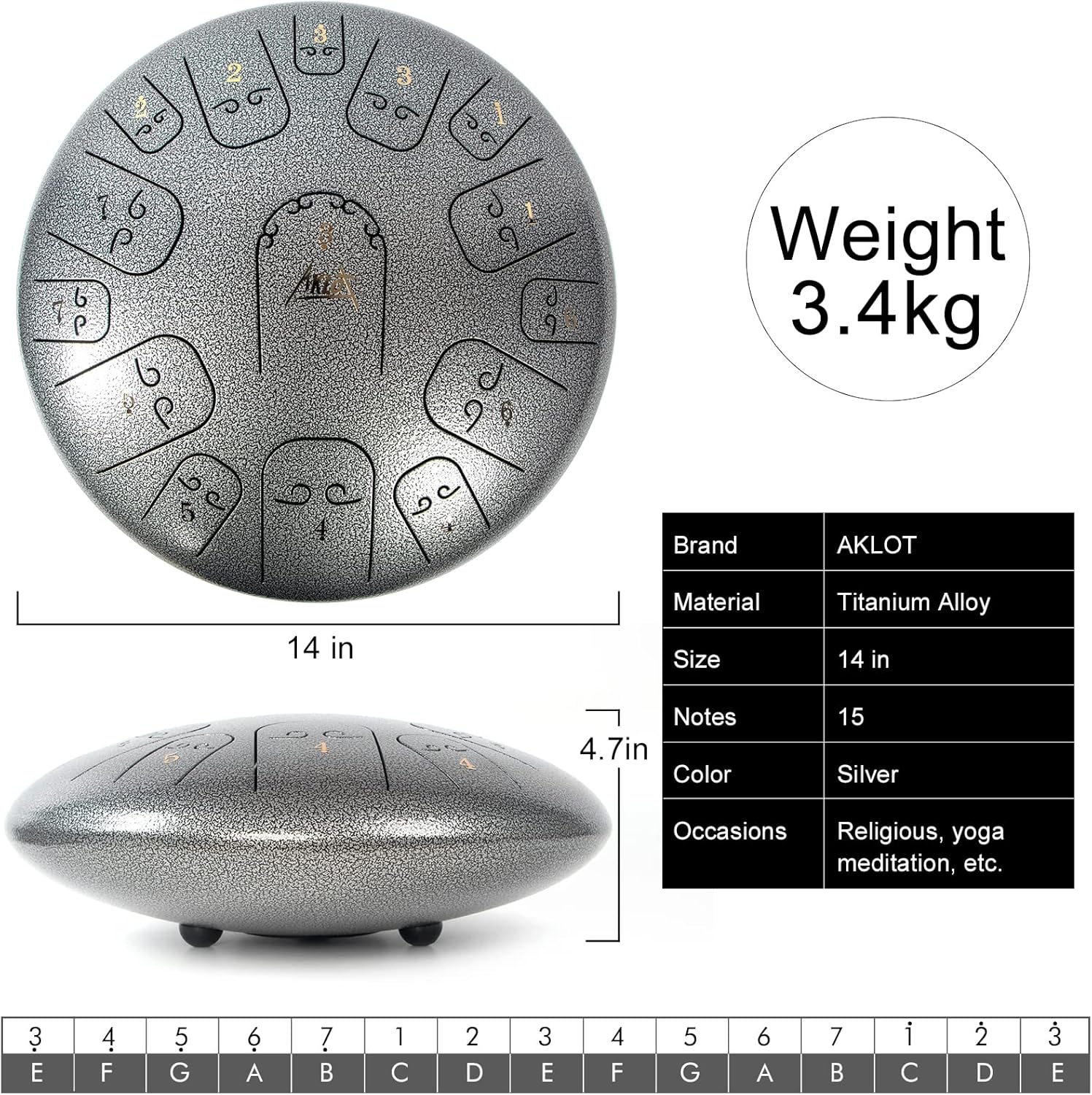 14 Inches Steel Tongue Drums