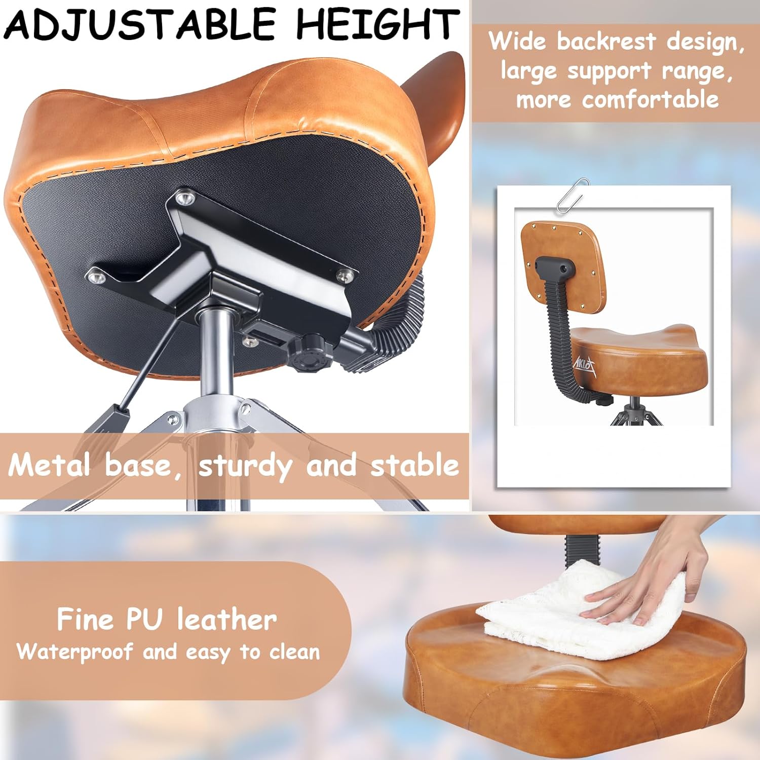 Yellow With Backrest Drum Throne