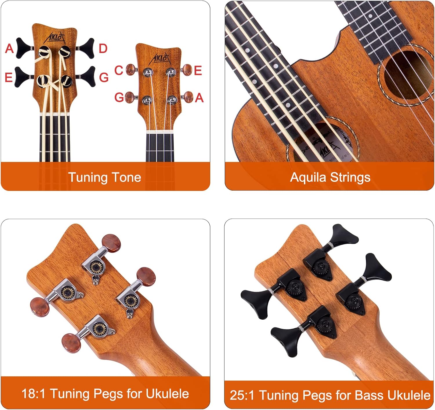 Ukulele Double Necks Bass