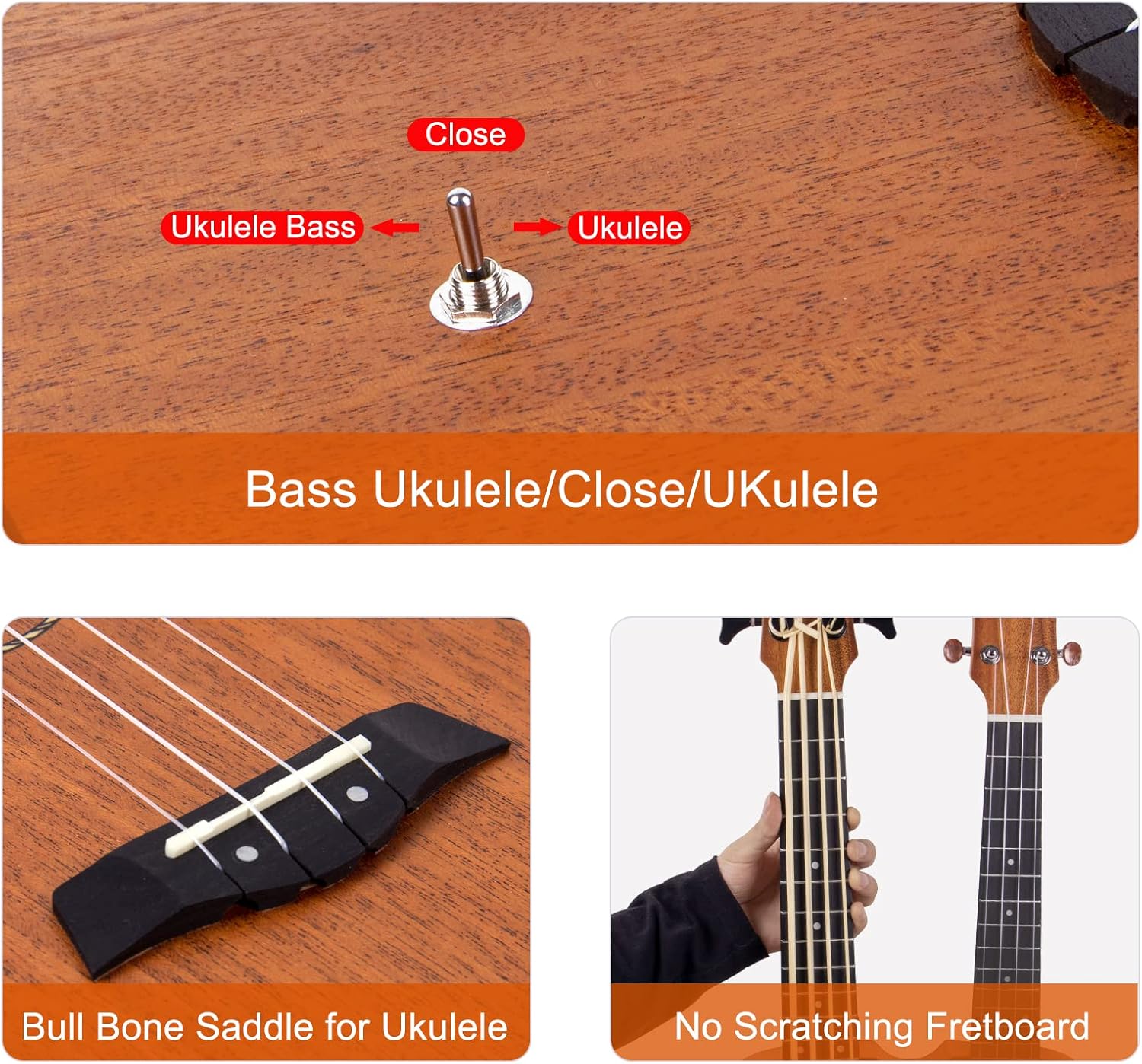 Ukulele Double Necks Bass