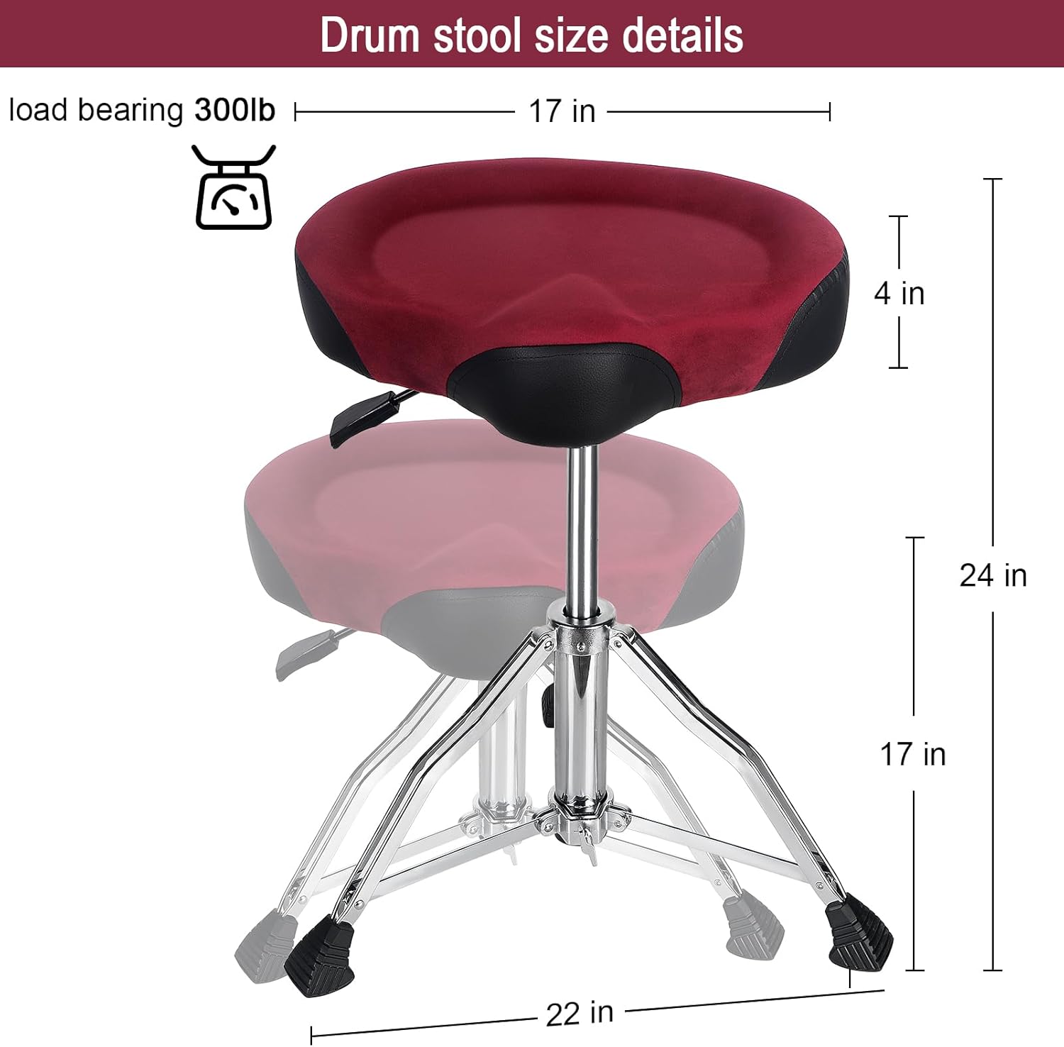 Red Brown Drum Throne