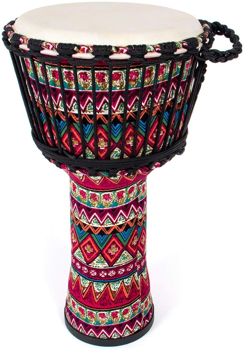 10'' Red Cloth Djembe Drum
