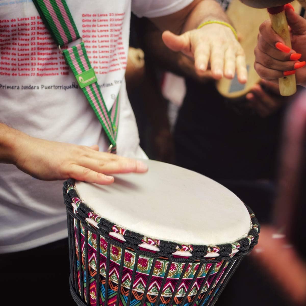 10'' Red Cloth Djembe Drum