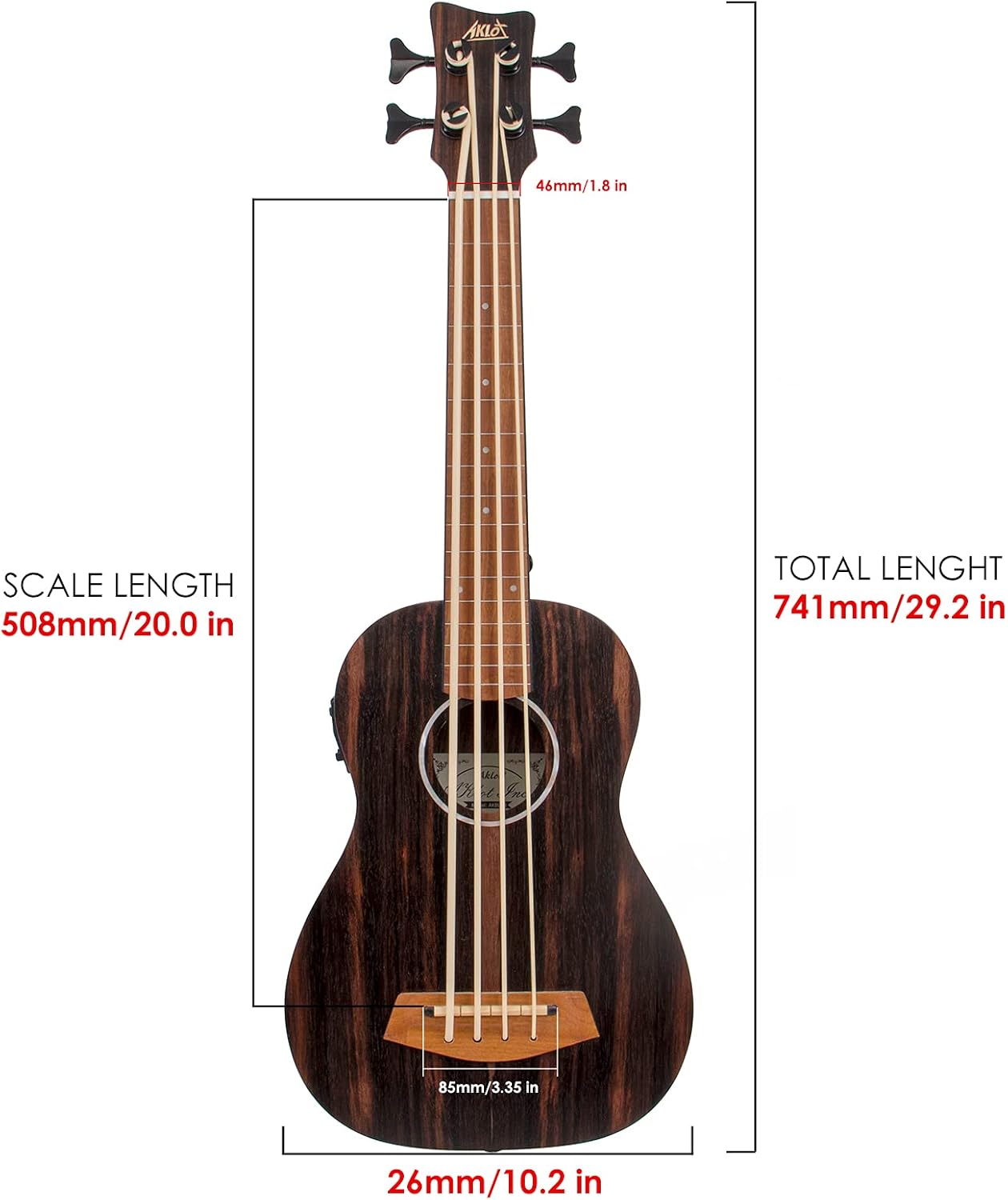 Ukulele Fretless Bass