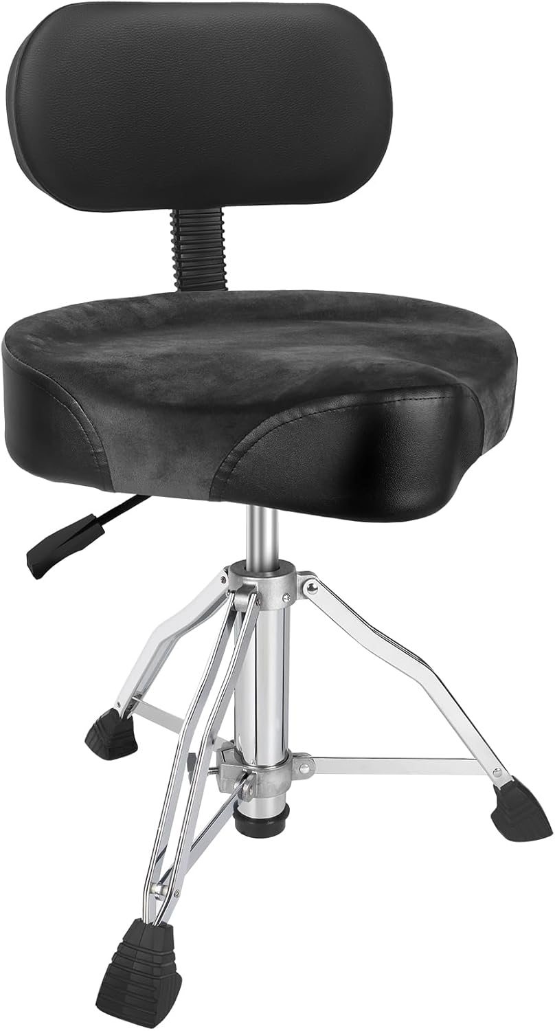 Grey With Backrest Drum Throne