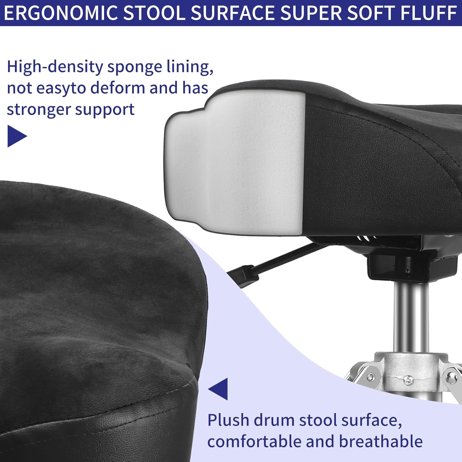 Grey With Backrest Drum Throne