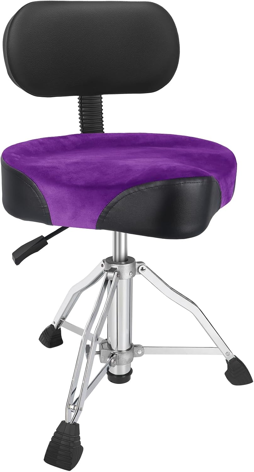 Purple With Backrest Drum Throne
