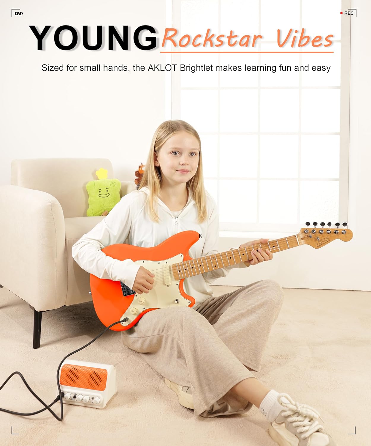 Kids Electric Guitar - Orange