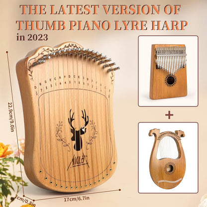 17 Strings Thumb Lyre Harp