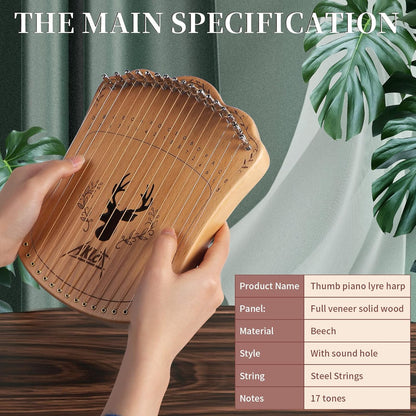 17 Strings Thumb Lyre Harp