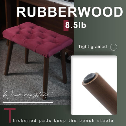 Piano Bench - Red