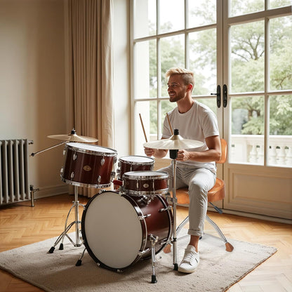 Yellow With Backrest Drum Throne